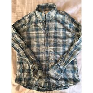 Crewcuts blue plaid shirt size 12